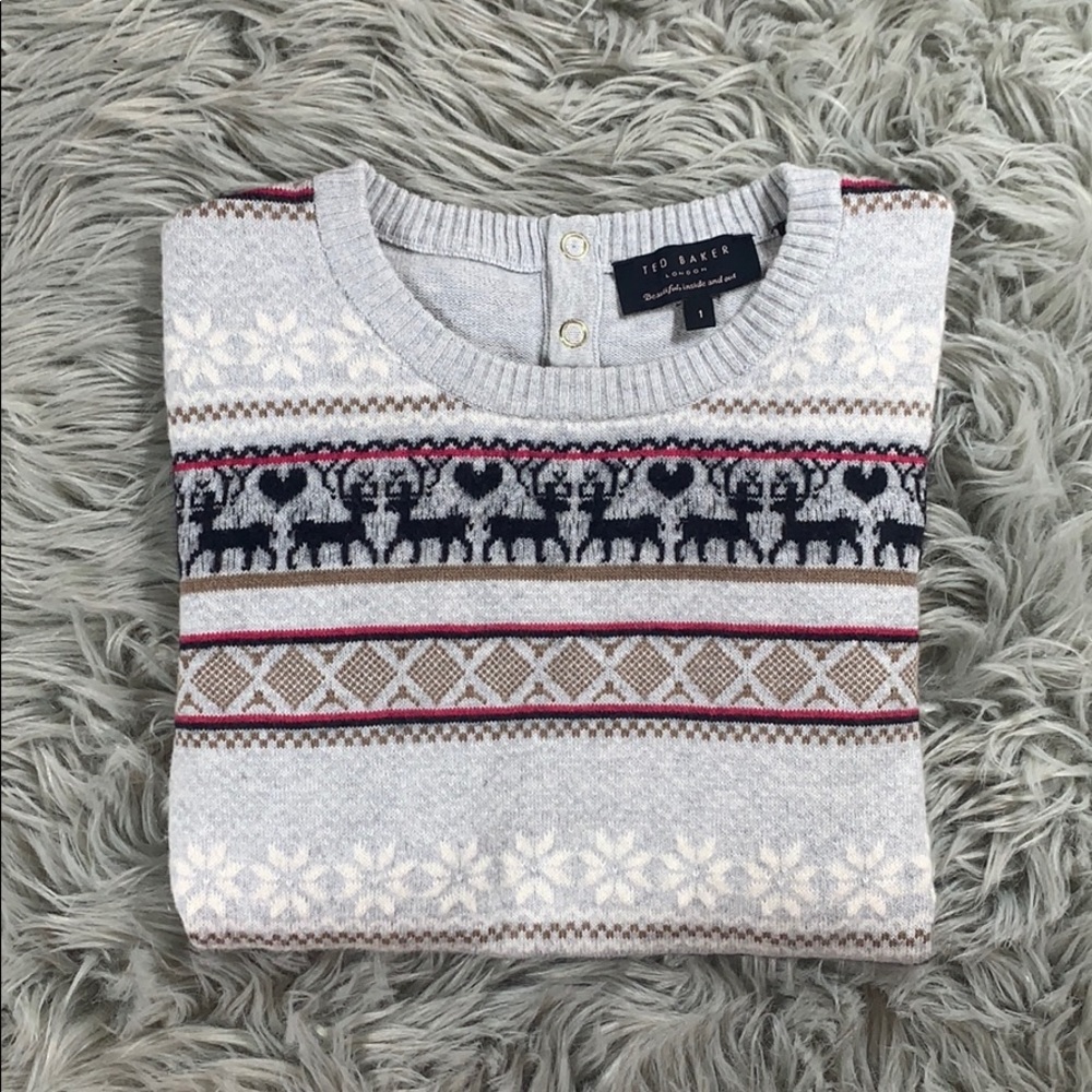 Ted Baker Reindeer Ski Crewneck Sweater